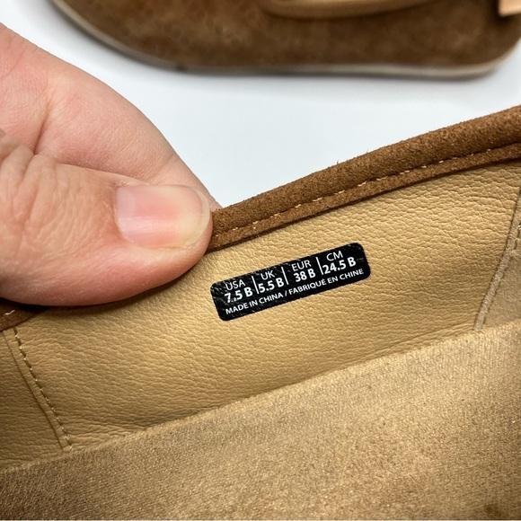 Spenco orthodic Ballet Flat Bailey saddle laser cut suede size 7.5 - Picture 4 of 8